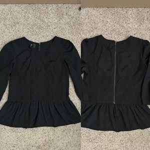 Black peplum blouse